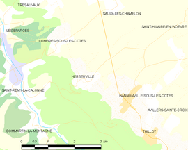 Mapa obce Herbeuville