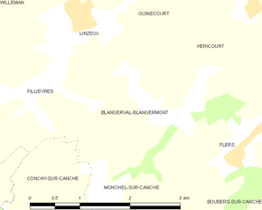 Poziția localității Blangerval-Blangermont