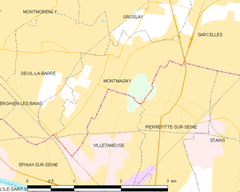 Mapa obce Montmagny