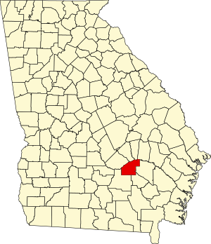 Карта Джорджии с указанием округа Джеффа Дэвиса