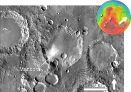 Martian impact crater Mandora based on day THEMIS.png