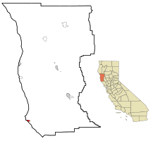 Location of Point Arena, California