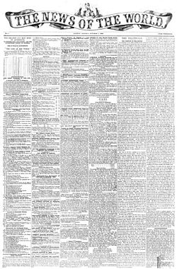 Titelblatt der ersten Ausgabe vom 1. Oktober 1843