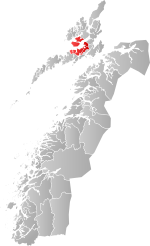 Mapa do condado de Møre og Romsdal com Hadsel em destaque.