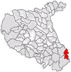 Location in Vrancea County