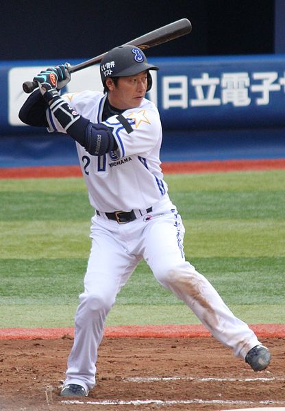 파일:Naoto Watanabe, infielder of the Yokohama BayStars, at Yokohama Stadium.JPG