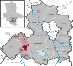 Läget för kommunen Nemsdorf-Göhrendorf i Saalekreis