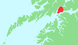 Kaart van Tjeldøya