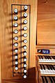 Hey-Orgel der ev. Christuskirche Oberhausen - Registerstaffel links