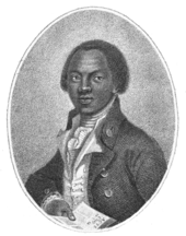 Olaudah Equiano, His autobiography, published in 1789, helped in the creation of the Slave Trade Act 1807 which ended the African slave trade for Britain and its colonies. Olaudah Equiano, frontpiece from The Interesting Narrative of the Life of Olaudah Equiano.png