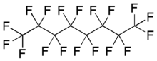 Structural formula of perfluorooctane