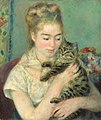 Pierre-Auguste Renoir: Frau mit Katze, um 1875,