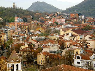 View at the Old Town of Plovdiv