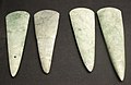 Polished axes from alpine jadeit, Musee de Prehistoire, Carnac, 2019-09-05 .jpg