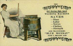 English: Advertising postcard, picture side, f...
