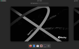 Rocky Linux 9.0, демонстрирующий среду рабочего стола GNOME 40