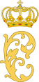 מונוגרמה בצורת האות C מסוגננת מתחת לכתר, של קוזה, ששימשה לתקופת מה גם את קרול הראשון, מלך רומניה.