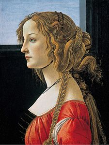 Portrait de Simonetta Vespucci (posthume) (v. 1476-1480) par Sandro Botticelli.