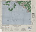 1946 US AMS map from the time of the Occupation showing, to the south of the previous map and to the top left, the tip of the southern arm of Tokuyama Bay and Sukumo-jima, a little to the east of Ōzushima