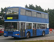 East Lancs Pyoneer bodied Volvo Olympian with Southern Vectis at the Isle of Wight Garlic Festival in August 2010