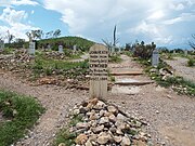 The symbolic grave of John Heath. Heath was accused of organizing the robbery in Bisbee which ended up in a massacre known as the Bisbee Massacre.