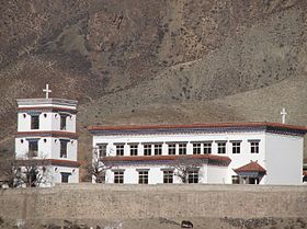 Église Notre-Dame-du-Sacré-Cœur de Tsakalo au Tibet (Yerkalo, tsha kha lho, Tsakhalo, Tshwa Kha Lho, Yanjing)