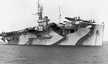 The escort carrier USS Bogue USS Bogue (CVE-9) at Bermuda, February 1945.jpg