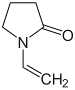 Strukturní vzorec vinylpyrrolidonu