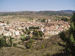 Skyline of Rubielos de Mora, Spain