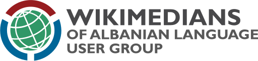 Wikimedians of Albanian Language User Group Horizontal Logo