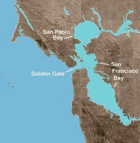 Localización de la isla en la bahía de San Francisco
