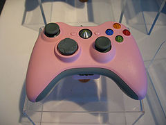 Controlador inalámbrico «rosado» para Xbox 360.