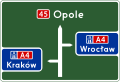 E-1b Autobahn-Auffahrtswegweiser