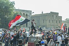 2019 protest were the largest civil unrest Iraq experienced since 2003 mtZhryn thwr@ tshryn l`rqy@.jpg