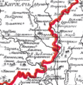 Карта 1792 года Владимирского наместничества