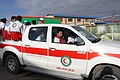 IRCS car of Relief And Rescue Organization during 2012 East Azerbaijan earthquakes