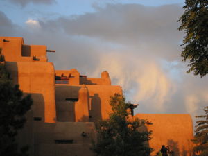 The Inn at Loretto, a Pueblo Revival style bui...