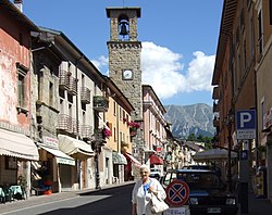 View of Corso Umberto I in Amatrice before the 2016 earthquake