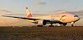 An Austrian Airlines Boeing 777 at Sydney Airport.