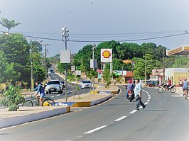 De hoofdweg BR-343 in Capitão de Campos