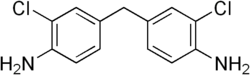 Strukturformel von 4,4′-Methylenbis(2-chloranilin)