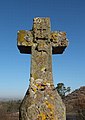 Wegekreuz (1630), sog. Hexenkreuz (Detail) nahe Brecht (Eifel)