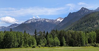 Cabinet Mountains von der Bull River Road aus gesehen