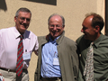 Image 6Robert Cailliau, Jean-François Abramatic, and Tim Berners-Lee at the tenth anniversary of the World Wide Web Consortium (from History of the World Wide Web)