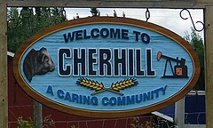 An entrance sign of Cherhill