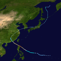 颱風葛萊拉的路徑圖