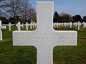 Croce ad ignoto: Here rests in honored glory a comrade in arms known but to God,