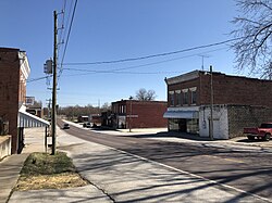 Downtown Mokane in March 2019