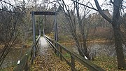 Eeron silta ('Eero's bridge') connecting Mynsteri to the nature trails on Saarenluoto