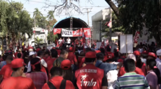 A photograph of an FMLN campaign rally